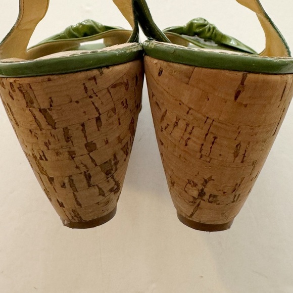 Franco Sarto Green Patent Leather Wedge Sandals - Picture 6 of 8